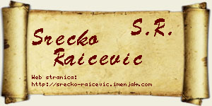 Srećko Raičević vizit kartica